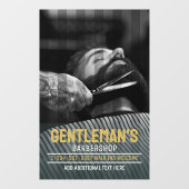 カスタマイズBarbershopモダン Bearded Man Graphic ウィンドウサイン (シート)