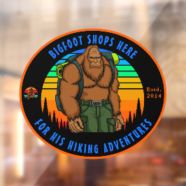 カスタマイズBigfoot Hikingスポーツの Goods Shop ウィンドウサイン