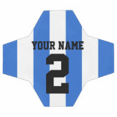 カスタマイズBlue &  White Fotboll /サッカーストライプ: サッカーボール (フラット)