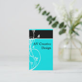 カスタマイズBlueFlourish - 名刺 (スタンド正面)