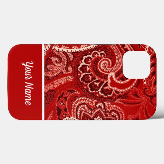 カスタマイズBoho Red Bandanna Case-Mate iPhoneケース iPhone 13ケース (裏面 (横))