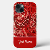 カスタマイズBoho Red Bandanna Case-Mate iPhoneケース iPhone 13ケース (裏面)