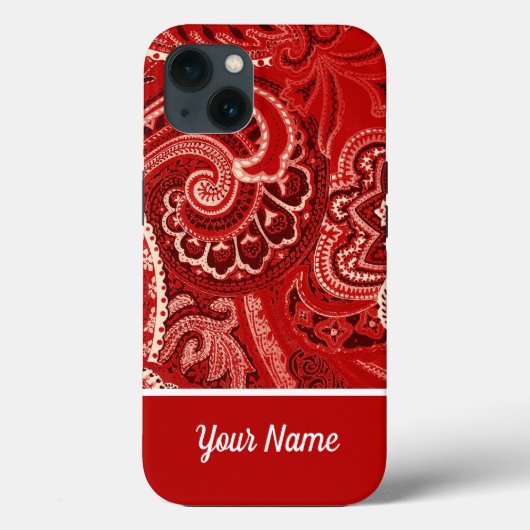 カスタマイズBoho Red Bandanna Case-Mate iPhoneケース iPhone 13ケース (裏面)