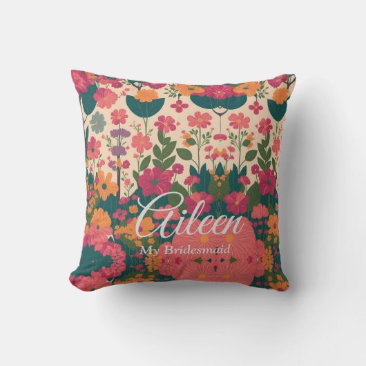カスタマイズBridesmaid Giftアイディア クッション (正面)