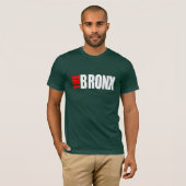 カスタマイズBRONX_LOGO_pngのwhite&red- Tシャツ (正面フル)