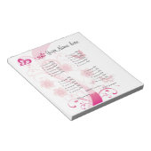 カスタマイズBuncoシート/カード ノートパッド (アングル)