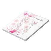 カスタマイズBuncoシート/カード ノートパッド (回転)