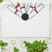 カスタマイズCandlepinのボーリングタオル キッチンタオル (折り畳み)