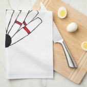 カスタマイズCandlepinのボーリングタオル キッチンタオル (四つ折り)