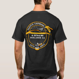 カスタマイズCarwash Detailer Backのみ金ゴールド Tシャツ
