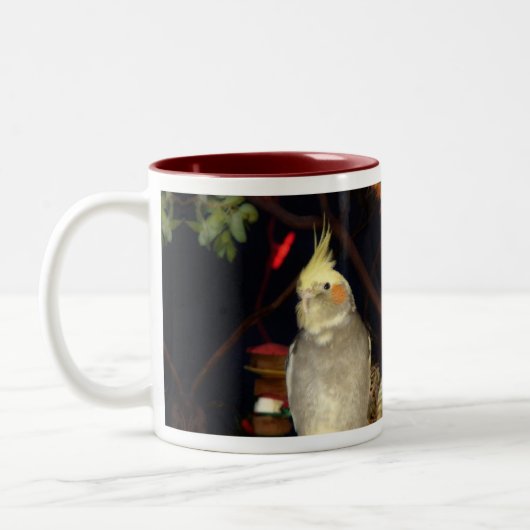 カスタマイズCockatielのマグ- ツートーンマグカップ (左)