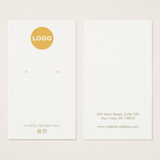 カスタマイズCream Earring (正面&裏面)