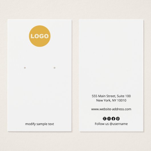 カスタマイズCream Earring (正面&裏面)