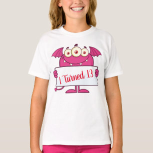 カスタマイズCute Birthday「13歳」 Tシャツ