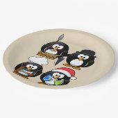 カスタマイズCute Penguinsパーティー ペーパープレート (アングル)