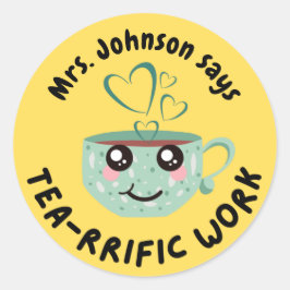 カスタマイズCute Terry Work Student Reward ラウンドシール