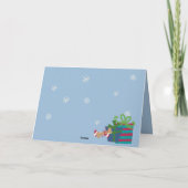 カスタマイズDaschund Cute Cartoon Christmas カード (裏面)