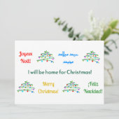カスタマイズDiverseカラフル Merry Christmas & Tree シーズンカード (スタンド正面)