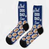 カスタマイズDOG DAD ペット写真 パーソナライズ パターン ソックス (左)