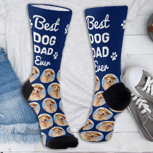 カスタマイズDOG DAD ペット写真 パーソナライズ パターン ソックス