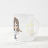 カスタマイズDr(お名前)PhD卒業お茶 フロストグラスマグカップ (正面右)