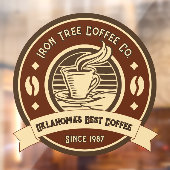 カスタマイズGeneric Coffee Shop 素朴 Front ウィンドウサイン (シート2)