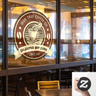 カスタマイズGeneric Coffee Shop 素朴 Front ウィンドウサイン