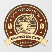 カスタマイズGeneric Coffee Shop 素朴 Front ウィンドウサイン (シート)