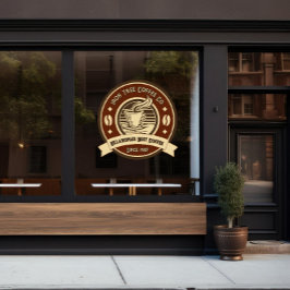 カスタマイズGeneric Coffee Shop 素朴 Front ウィンドウサイン