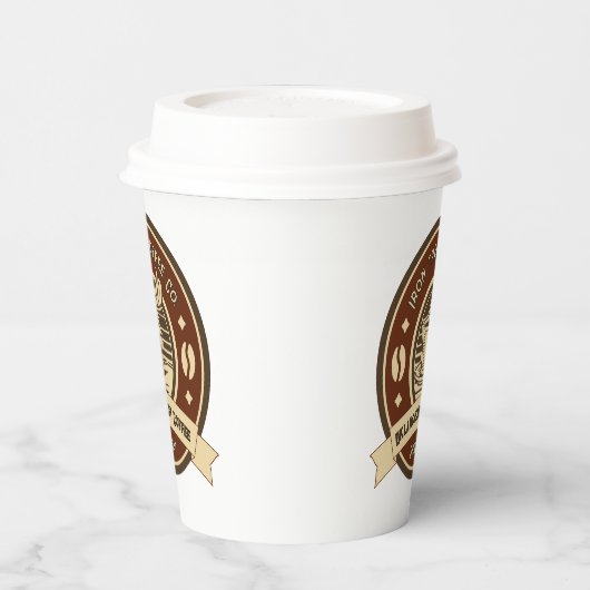 カスタマイズGeneric Coffee Shop 素朴 Front 紙コップ (左)