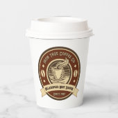 カスタマイズGeneric Coffee Shop 素朴 Front 紙コップ (裏面)