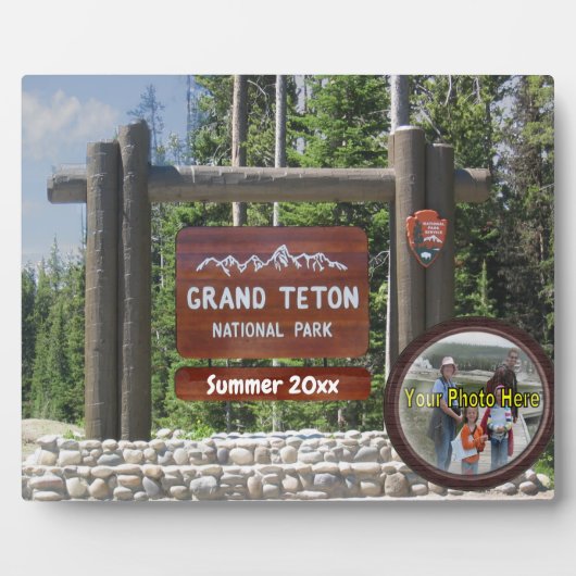 カスタマイズGrand Teton Photo記念碑 フォトプラーク (正面)
