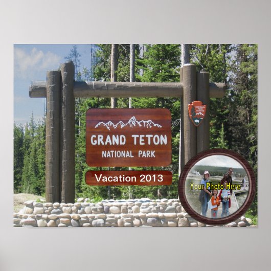 カスタマイズGrand Teton Photo Souvenir ポスター (正面)
