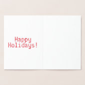カスタマイズHappy Holidays 箔カード (内部)