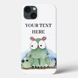 カスタマイズiPhone - グリーン ヒッポ iPhone 13ケース
