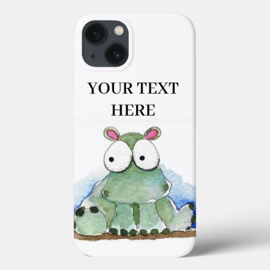 カスタマイズiPhone - グリーン ヒッポ Case-Mate iPhoneケース (裏面)