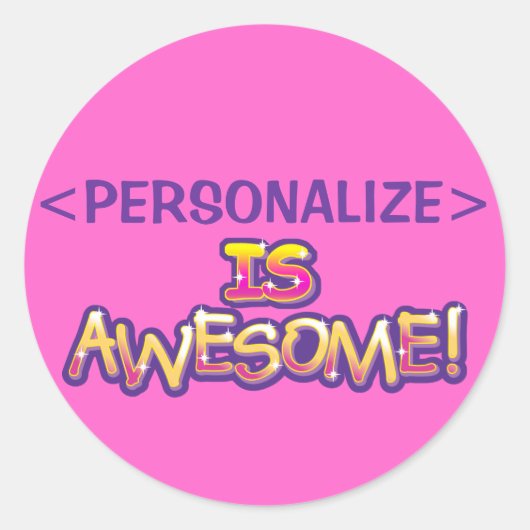 カスタマイズIS素晴らし,<PERSONALIZE> ラウンドシール (正面)