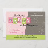 カスタマイズIT -アトミック·レトロ·ホリデー·パーティ·招待状 招待状 (正面)