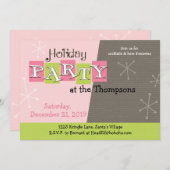 カスタマイズIT -アトミック·レトロ·ホリデー·パーティ·招待状 招待状 (正面/裏面)