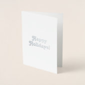 カスタマイズIt, Happy Holidays, red – シルバーまたは金ゴールド 箔カード (正面)