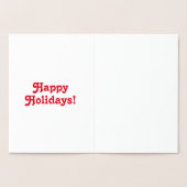 カスタマイズIt, Happy Holidays, red – シルバーまたは金ゴールド 箔カード (内部)