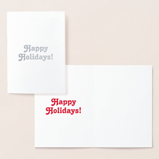 カスタマイズIt, Happy Holidays, red – シルバーまたは金ゴールド 箔カード (ディスプレー)