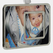 カスタマイズIt with Your photos Framedオーナメント シルバープレートフレームオーナメント (右)
