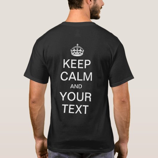 カスタマイズKEEP CALMグッズ Tシャツ (裏面)