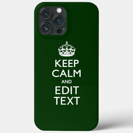 カスタマイズKEEP CALM AND テキスト グリーン Case-Mate iPhoneケース (裏面)