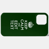 カスタマイズKEEP CALM AND テキスト グリーン Case-Mate iPhoneケース (裏面 (横))