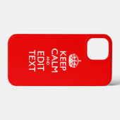 カスタマイズKEEP CALM AND 編集テキスト 赤 Classic Case-Mate iPhoneケース (裏面 (横))