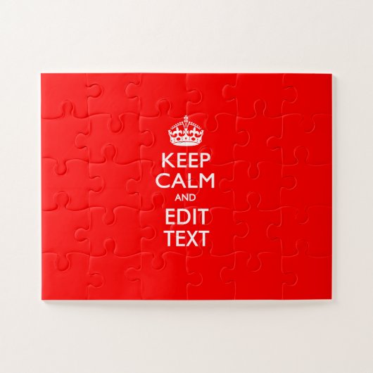 カスタマイズKEEP CALM AND 編集可能クールなギフト ジグソーパズル (横)