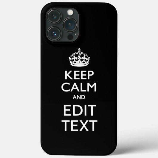 カスタマイズKEEP CALM AND 自由文テキスト Case-Mate iPhoneケース (裏面)