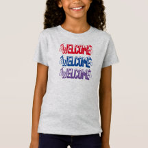 カスタマイズKids Cute Welcome T-Shirt for girls